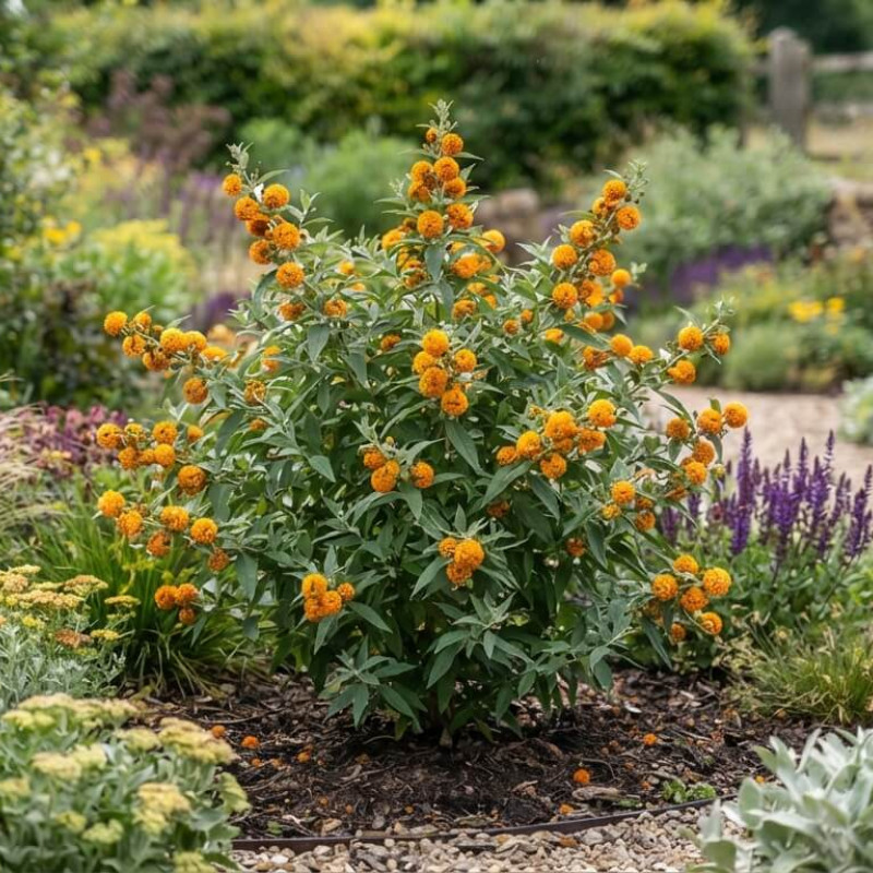 Buddleja globosa - Arbre à papillon à fleurs en boules
