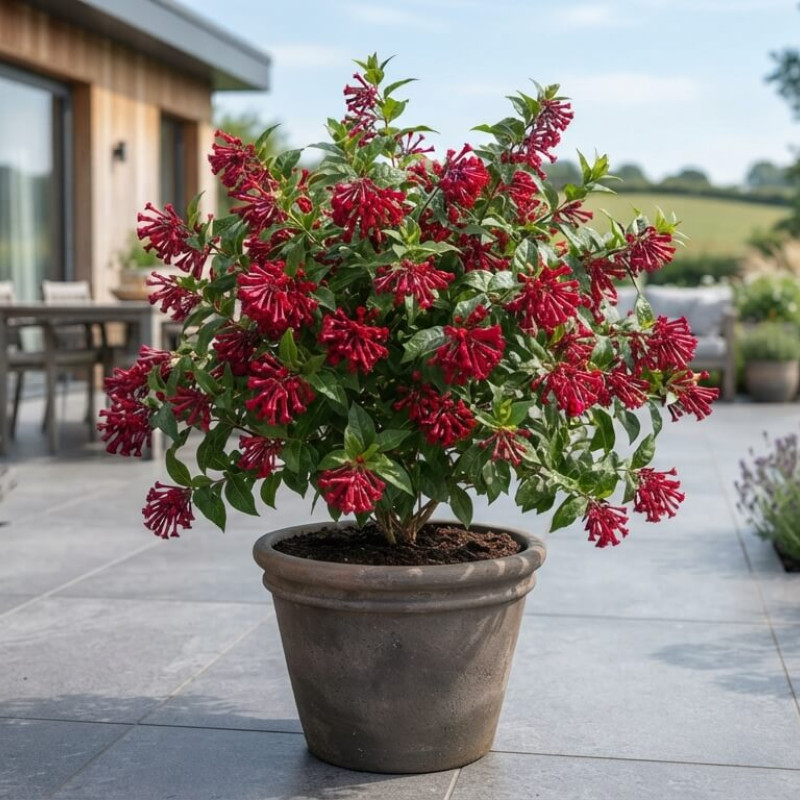 Cestrum fasciculatum 'Newellii' - Cestreau rouge du Mexique