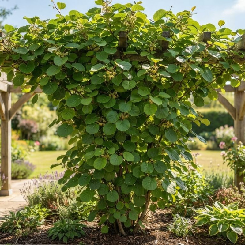 Actinidia chinensis 'Minkimâle' (kiwi mâle) Kiwi jaune
