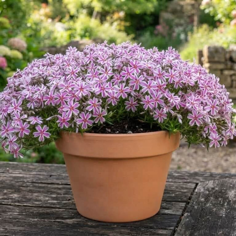 Phlox subulata 'Candy Stripes'